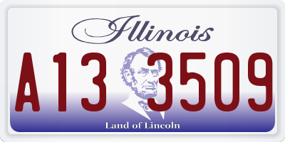 IL license plate A133509