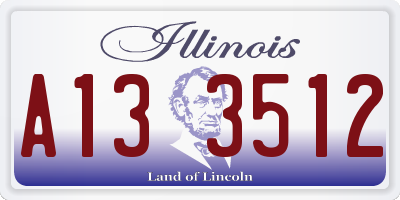 IL license plate A133512
