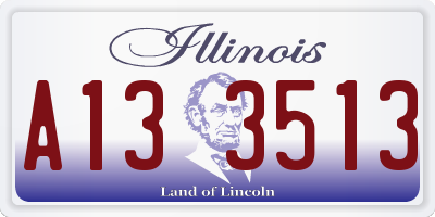 IL license plate A133513