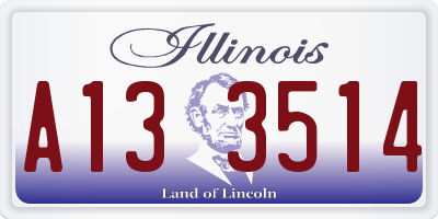 IL license plate A133514