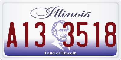 IL license plate A133518