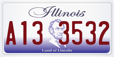 IL license plate A133532