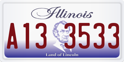 IL license plate A133533