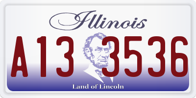 IL license plate A133536