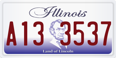 IL license plate A133537
