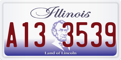 IL license plate A133539