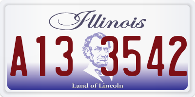 IL license plate A133542