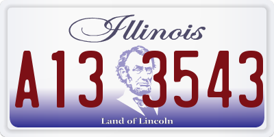IL license plate A133543