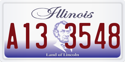 IL license plate A133548