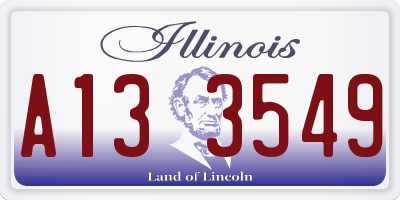 IL license plate A133549