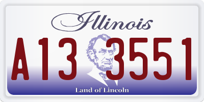 IL license plate A133551