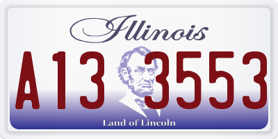 IL license plate A133553