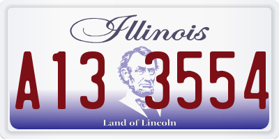 IL license plate A133554