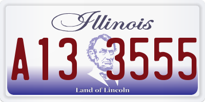 IL license plate A133555