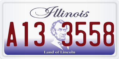 IL license plate A133558