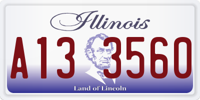 IL license plate A133560