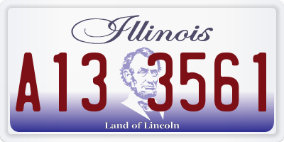IL license plate A133561