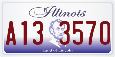 IL license plate A133570