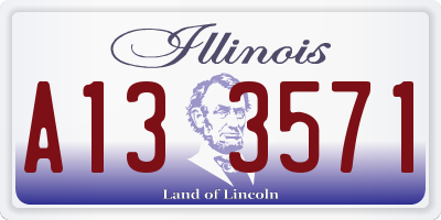 IL license plate A133571