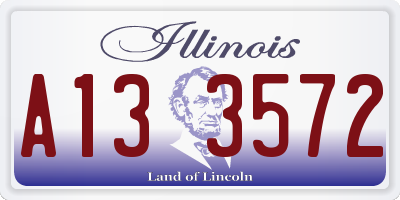 IL license plate A133572