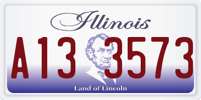 IL license plate A133573