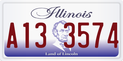 IL license plate A133574