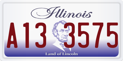 IL license plate A133575