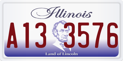 IL license plate A133576
