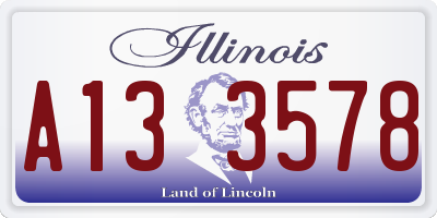 IL license plate A133578