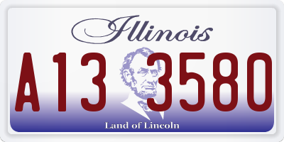 IL license plate A133580