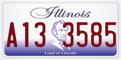 IL license plate A133585