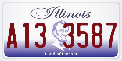 IL license plate A133587