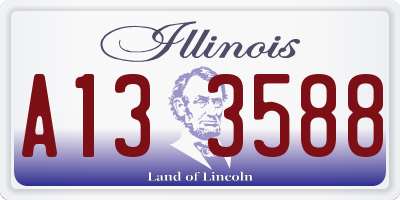 IL license plate A133588