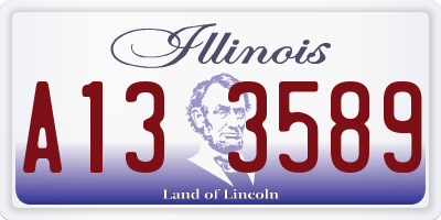 IL license plate A133589