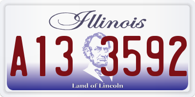 IL license plate A133592