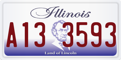 IL license plate A133593