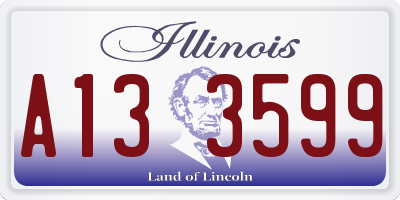 IL license plate A133599