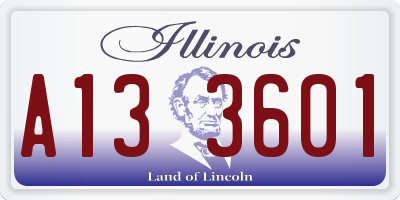 IL license plate A133601
