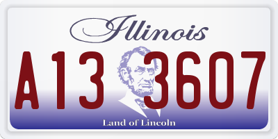 IL license plate A133607