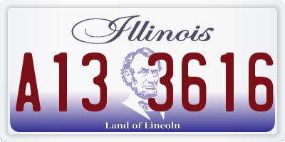 IL license plate A133616