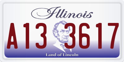 IL license plate A133617