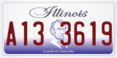 IL license plate A133619