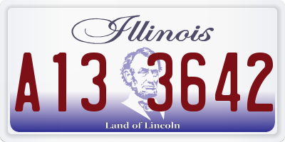 IL license plate A133642