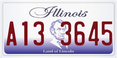 IL license plate A133645