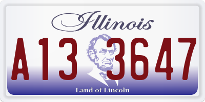IL license plate A133647