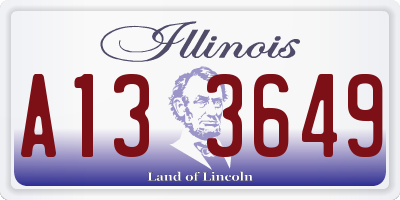 IL license plate A133649