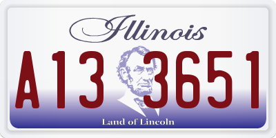 IL license plate A133651