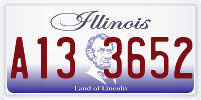 IL license plate A133652