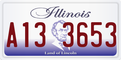 IL license plate A133653