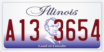 IL license plate A133654
